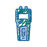moisture meter carpenter digital device icon doodle illustration vector