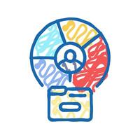 customer segmentation technical sales engineer icon doodle illustration vector