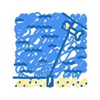 kite system tidal power icon doodle illustration vector