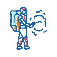 robotic sorting system robot harvests icon doodle illustration vector