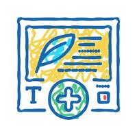 text content ugc icon doodle illustration vector