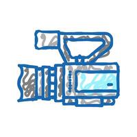camcoder production film icon doodle illustration vector