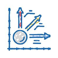 kinematics theory mechanical engineer icon doodle illustration vector