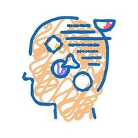 logic philosophy icon doodle illustration vector