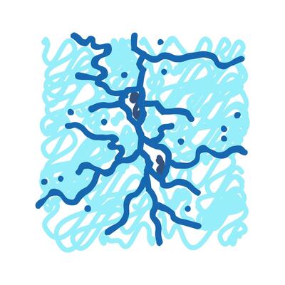 crack in ice fracture icon doodle illustration