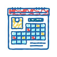schedule delivery icon doodle illustration vector