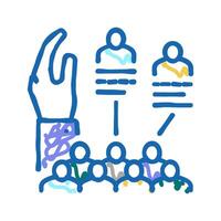 identification of management team icon doodle illustration vector