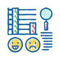 researching reviews icon doodle illustration vector