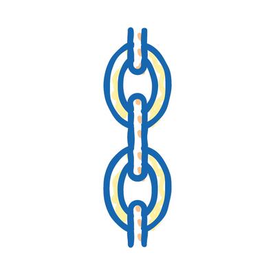 trace chain icon doodle illustration