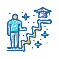 learning path online learning platform icon doodle illustration vector