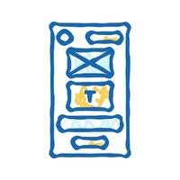 prototype ux ui design icon doodle illustration vector