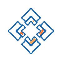 app ui arrow icon doodle illustration vector
