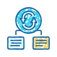 context switching time management icon doodle illustration vector