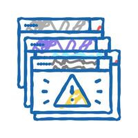 program security technology icon doodle illustration vector