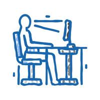 ergonomics principles mechanical engineer icon doodle illustration vector