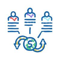 shareholders company share and business icon doodle illustration vector