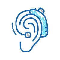 gadget for deaf icon doodle illustration vector