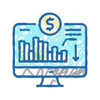 maintaining minimum required account balance icon doodle illustration vector