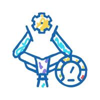 industry work process optimize icon doodle illustration vector