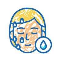 moisturizing procedure color icon color illustration vector