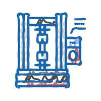 materials testing mechanical engineer icon doodle illustration vector