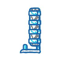 bone splint fracture injury icon doodle illustration vector