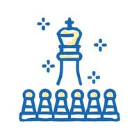 leader of game icon doodle illustration vector