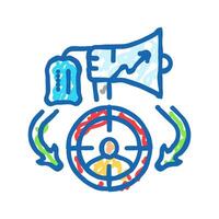 reference groups consumer behavior icon doodle illustration vector
