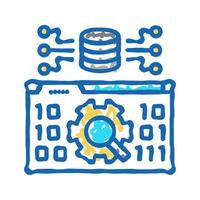 data validation database icon doodle illustration vector
