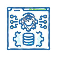 it infrastructure management business process icon doodle illustration vector