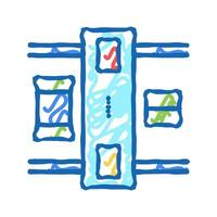 machine for closed boxes icon doodle illustration vector