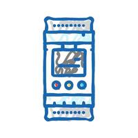 programmable timer energy conservation icon doodle illustration vector