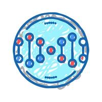 chemical genetic formula icon doodle illustration vector