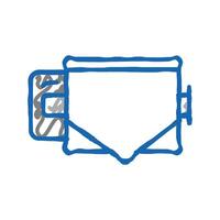 toilet paper holder home accessory icon doodle illustration vector
