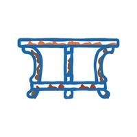 table leather icon doodle illustration vector