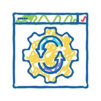 web site optimize icon doodle illustration vector