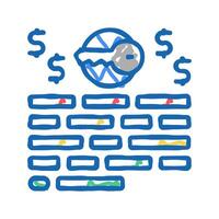 profitable keywords icon doodle illustration vector