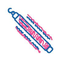glow sticks rave retro icon doodle illustration vector