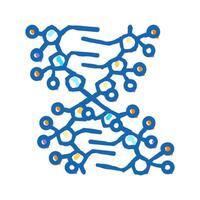 gene molecular structure icon doodle illustration vector