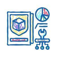 prototype development and improvement icon doodle illustration vector