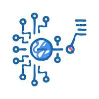 artificial model neural network icon doodle illustration vector
