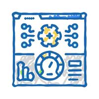 performance testing analyst icon doodle illustration vector
