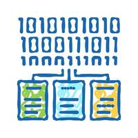 files encryption icon doodle illustration sign vector