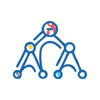 depth first search dfs icon doodle illustration vector