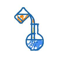 mixing substances engineer icon doodle illustration vector