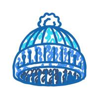 hat winter icon doodle illustration vector