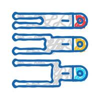 pleating tool dressmaking fashion icon doodle illustration vector