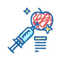 fruits genetic syringe icon doodle illustration vector