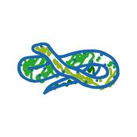 green tree python animal snake icon doodle illustration vector
