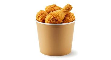 A close up of fried chicken in a cup photo